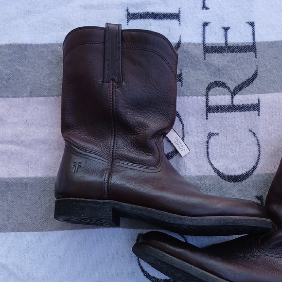 Frye Dark Leather Ankle Boots - Picture 8 of 16